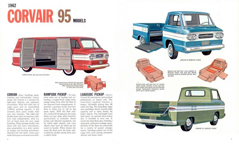 1962 Chevrolet Corvair Truck Brochure Page 1